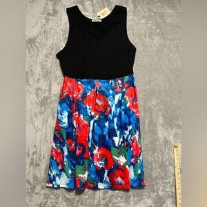 Moyabo Midi Dress Women’s 2XL Watercolor Sleeveless V Neck Pockets